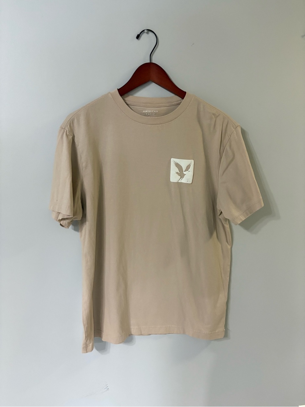 American Eagle Outfitters Sand Short Sleeve Crewneck Tee